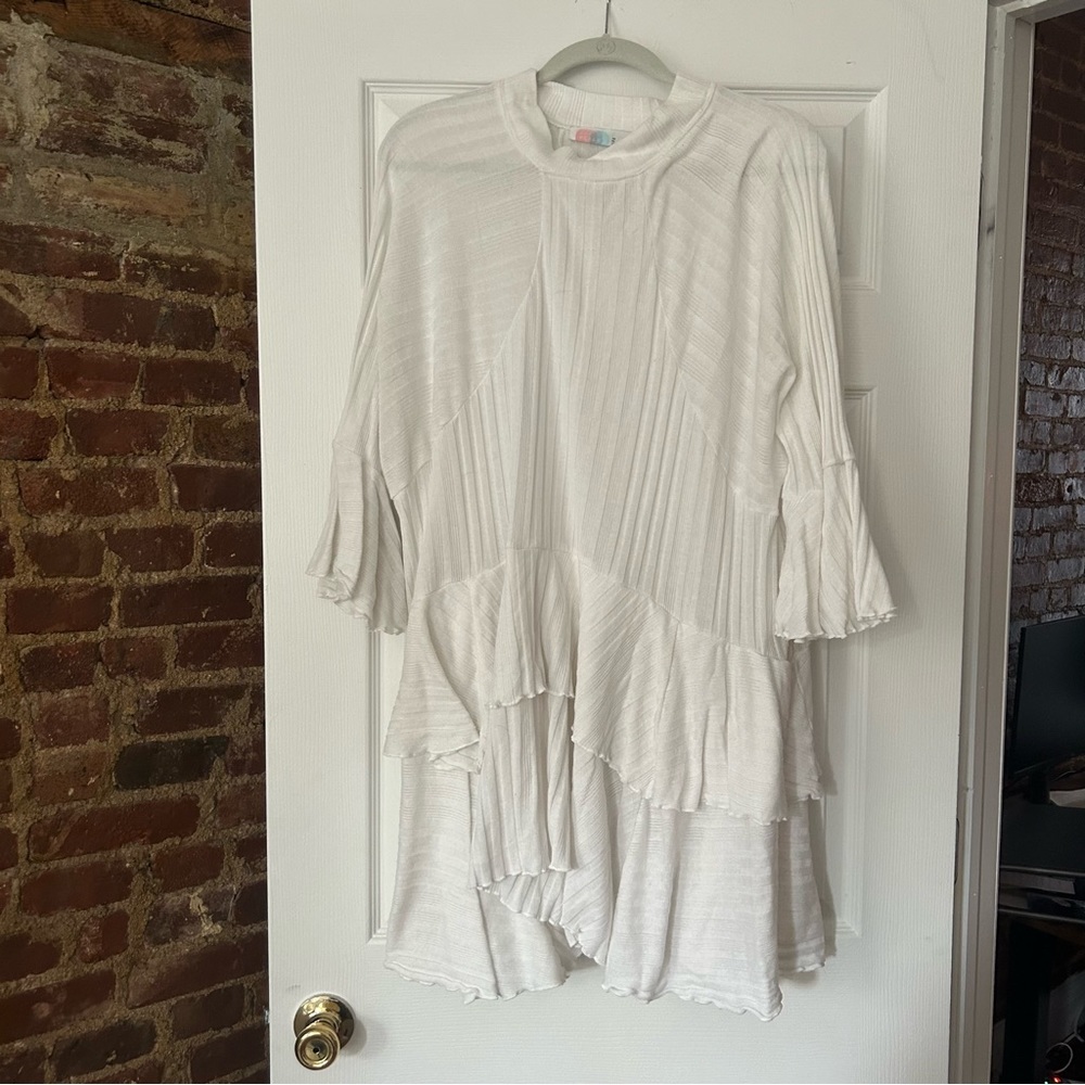 layered ruffle tunic